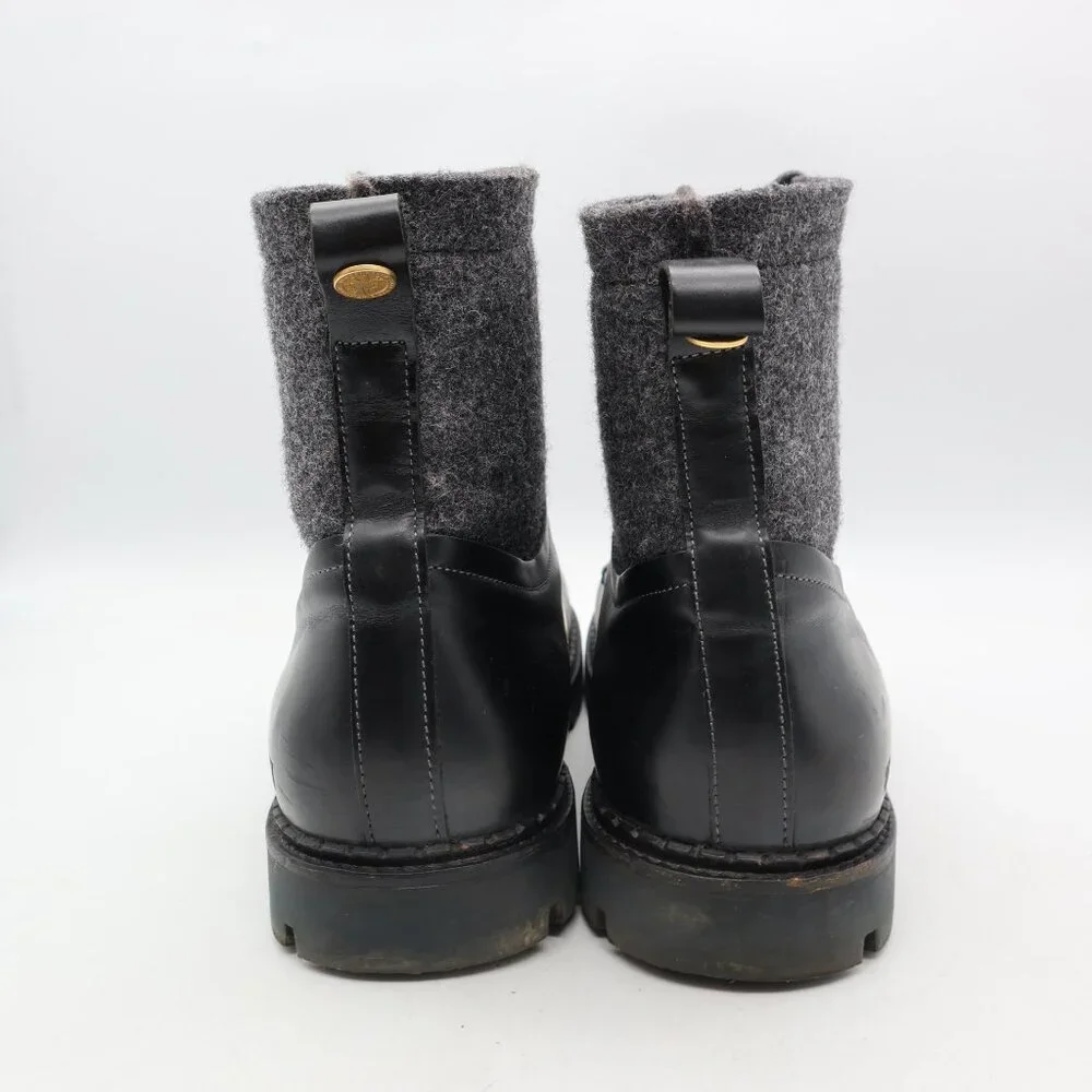 Birkenstock Timmins Men's Size EU 45 US 12 High Black Leather Boots Boiled Wool - Picture 5 of 13